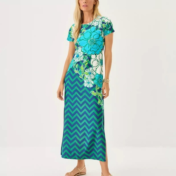 Lilly Pulitzer Dresses & Skirts - 🆕 Lilly Pulitzer CHILLYLILLY KADEN MAXI UPF 50+ “Starlight” MSRP $248 NWT sz LG